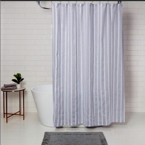 Threshold Bath Threshold Shower Curtain Blue Stripes 72 Inx72 In